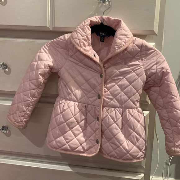 Ralph Lauren size 5 light pink puffer jacket - used - Picture 1 of 4